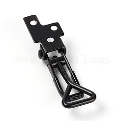 304ステンレススチール製調節可能なトグルラッチクランプ  ブラック  93.5x28.5x17mm  穴：5.5mm  6.5mm&nbsp;TOOL-WH0130-92