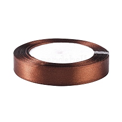 シングルフェイスサテンリボン  ポリエステルリボン  ブラウン  サイズ：幅約5/8インチ（16mm）  25ヤード/ロール（22.86メートル/ロール）  250ヤード/グループ（228.6メートル/グループ）  10のロール/グループ&nbsp;SRIB-Y032