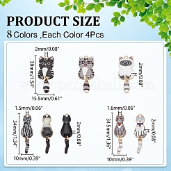32Pcs 8 Styles Alloy Enamel Pendants&nbsp;FIND-WR0012-14