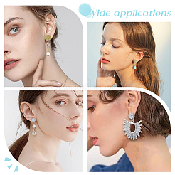 32Pcs 16 Style Ion Plating(IP) 304/201 Stainless Steel Stud Earring Findings&nbsp;STAS-ME0001-38