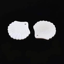 Natural Freshwater Shell Carved Pendants&nbsp;SSHEL-N040-02