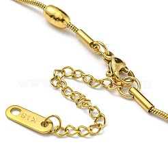 304ステンレススチールサテライトチェーンネックレス  ロングラップレイヤリングネックレス  ゴールドカラー  47.36インチ（120.3cm）&nbsp;BJEW-K257-06G