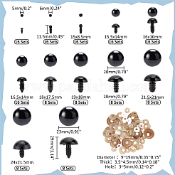 144 Sets 12 Style Plastic & Resin Doll Eyes&nbsp;DOLL-PH0001-45