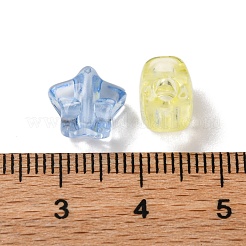 透明なアクリルビーズ  スター  ミックスカラー  8.5x9.5x6.5mm  穴：2.8mmと3mm&nbsp;MACR-F080-11