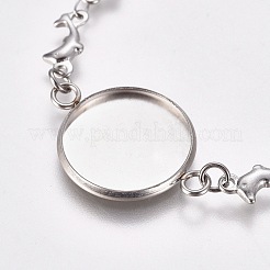304 Stainless Steel Bracelet Making&nbsp;STAS-WH0014-20P