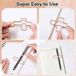 15Pcs 3 Colors Iron Paper Clips&nbsp;AJEW-SZ0003-06