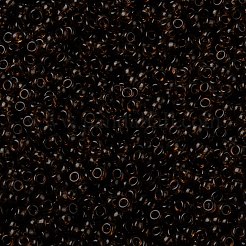 MIYUKIラウンドロカイユビーズ  日本製シードビーズ  （rr135)透明なルートビール  15/0  1.5mm  穴：0.7mm  約5555PCS /ボトル  10 G /ボトル&nbsp;SEED-JP0010-RR0135
