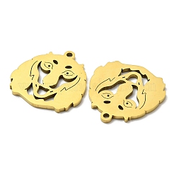 ステンレスペンダント201個  レーザー切断  ゴールドカラー  犬  17x16x1mm  穴：1.2mm  5個/袋&nbsp;FIND-Z017-02A