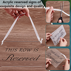 2Pcs Rectangle Acrylic Table Reserved Signs&nbsp;AJEW-GA0009-50