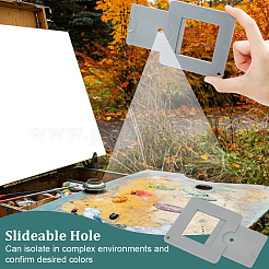 正方形のプラスチックフィボナッチ構成ビューファインダー  グレー  89x89x5mm&nbsp;AJEW-WH0651-03
