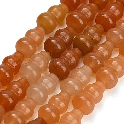 天然石レッドアベンチュリンビーズ連売り  ヒョウタン  14.5~15x7.5~8.5mm  穴：1.2mm  約28個/連  15.10''~15.31''（38.35~38.9センチメートル）&nbsp;GG-CBA792A-D01-8x14mm