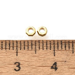 真鍮ビーズ  カドミウムフリー＆ニッケルフリー＆鉛フリー  八角形  18KGP本金メッキ  2.5x1.5mm  穴：1mm&nbsp;KK-K398-05A-G
