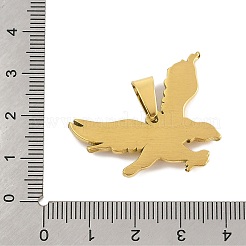 イオンプレーティング（IP）304ステンレスペンダント  イーグルチャーム  ゴールドカラー  29x34x4mm  穴：4.5x9.5mm&nbsp;STAS-D112-07G