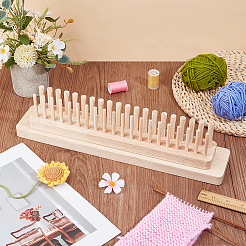Rectangle Wooden Weaving Loom Kit&nbsp;TOOL-WH0155-192
