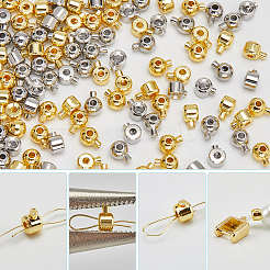 100Pcs 4 Styles Brass Crimp Beads&nbsp;KK-BBC0027-74