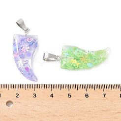 Luminous Resin Sequins Pendants&nbsp;RESI-V006-01A-P