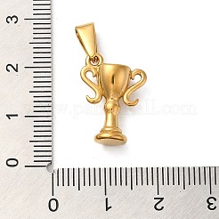 PVD真空メッキ304ステンレスペンダント  長持ちメッキ  トロフィーチャーム  ゴールドカラー  18x12.5x6.5mm  穴：6.7x2.7mm&nbsp;X-STAS-M322-06G