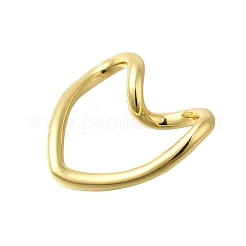 Rack Plating Brass Heart Linking Rings&nbsp;KK-M079-04G