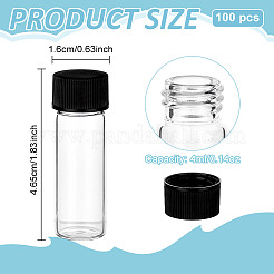 Glass Screw Top Bead Storage Tubes&nbsp;CON-WH0001-88