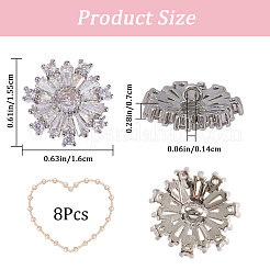 8Pcs 1-Hole Brass Shank Buttons&nbsp;BUTT-GF0001-25
