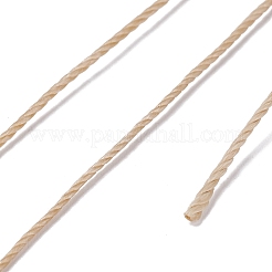 ラウンドワックスポリエステル糸ストリング  マイクロマクラメコード  ツイストコード  革縫い用  淡い茶色  0.8mm  約54.68ヤード（50m）/ロール&nbsp;YC-D004-02E-138