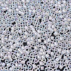 MIYUKIデリカビーズ  シリンダー  日本製シードビーズ  11/0  （db0052)淡い桃の裏地クリスタルab  1.3x1.6mm  穴：0.8mm  約10000個/袋  50 G /袋&nbsp;SEED-X0054-DB0052