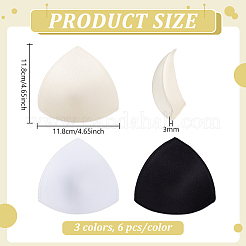 9 Pairs 3 Colors Triangle Sponge Bra Pads Inserts&nbsp;DIY-BC0016-70B