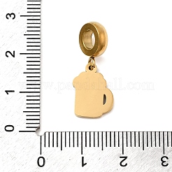 304 Stainless Steel Enamel European Dangle Charms&nbsp;STAS-D153-05D-G