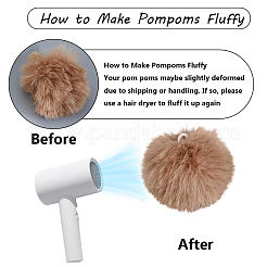 10Pcs 10 Colors Faux Rabbit Fur Soft Pompom Ball&nbsp;DIY-CY0001-87
