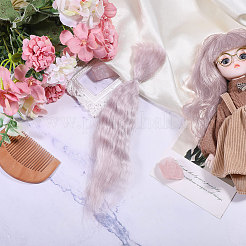 人工ウール人形ウィッグ  DIYの女の子のためのbjdメイキングアクセサリー  アザミ  270x55x7mm&nbsp;AJEW-WH0609-186F