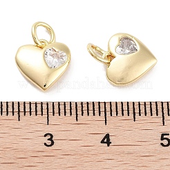 Brass Micro Pave Cubic Zirconia Charms&nbsp;KK-C051-03G