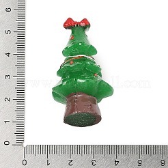 クリスマス樹脂フィギュア像  ホームオフィスのデスクトップ装飾用  クリスマスツリー  27x25x48mm&nbsp;DJEW-M018-01C