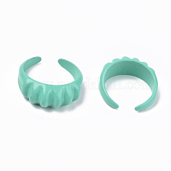 Spray Painted Alloy Cuff Rings&nbsp;RJEW-T011-33B-RS