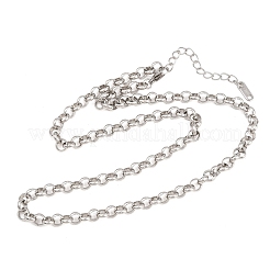 6mm 304ステンレススチール製ローロチェーンネックレス（男女兼用）  変色なし  ステンレス鋼色  20.08インチ（51cm）&nbsp;NJEW-H093-07C-P
