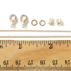 DIY 真鍮チェーンエクステンダー/エンドチェーン作成キット  ローズゴールド  12x6mm  穴：1.2mm&nbsp;DIY-FS0005-61RG