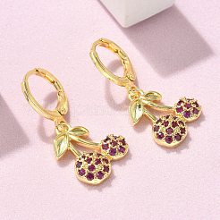 Brass Micro Pave Clear Cubic Zirconia Stud Earrings&nbsp;EJEW-P303-06G