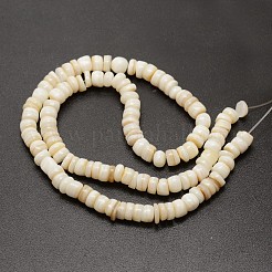 豆天然スパイラルシェル赤いリップシェルビーズ連売り  ビスク  13~18x5~7x7~9mm  穴：1mm  約28個/連  15.3インチ&nbsp;SHEL-E355-20