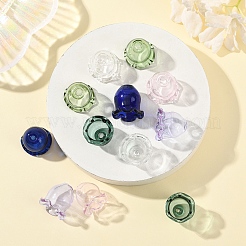 12Pcs 6 Colors Transparent Glass Beads&nbsp;GLAA-YW0004-85