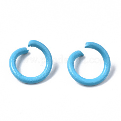 Spray Painted Iron Open Jump Rings&nbsp;IFIN-T017-04B