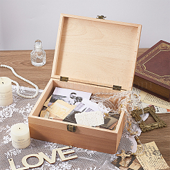 蓋付きの長方形の木製思い出の記念品ボックス  記念日に  結婚式  メモリ  お誕生日  バレンタイン・デー  カメ  24.5x19.5x10.3cm&nbsp;CON-WH0101-014