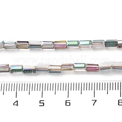 Electroplate Transparent Glass Beads Strands&nbsp;EGLA-H106-01A-HP01