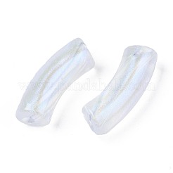 透明なアクリルビーズ  グリッターパウダー  カーブチューブ  透明  35x14x12mm  穴：4mm  約148個/500g&nbsp;OACR-N008-082