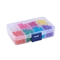 透明なアクリルビーズ  双円錐形  多面カット  ミックスカラー  6x5.5mm  穴：2mm  728個/箱&nbsp;TACR-X0001-05-6mm
