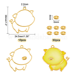 DIY Pig Pendant Making Finding Kit&nbsp;FIND-OC0001-64