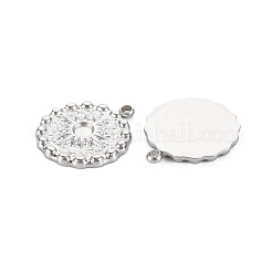 304 Stainless Steel Pendant Enamel Settings&nbsp;STAS-N097-212P