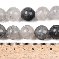 天然石クラウディクォーツビーズ連売り  ラウンド  16~16.5mm  穴：1.6mm  約24~25個/連  15.35~15.94インチ（39~40.5cm）&nbsp;G-L648-A09-16mm