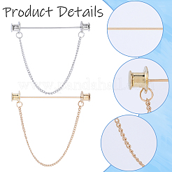 Zinc Alloy Hanging Chain Brooches&nbsp;FIND-GF0006-87C