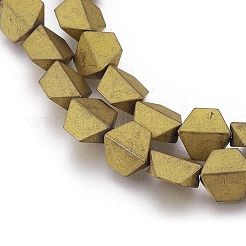 Electroplated Non-magnetic Synthetic Hematite Beads Strands&nbsp;G-P392-O07