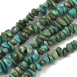 染色された天然マグネサイトビーズ連売り  チップ  ターコイズ色  6~9.5x6~10x2~4.5mm  穴：0.7mm  約117~136個/連  14.96~15.16''（38~38.5センチメートル）&nbsp;G-M448-D01-01