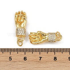 Brass Micro Pave Cubic Zirconia Pendants&nbsp;KK-C093-01C-G